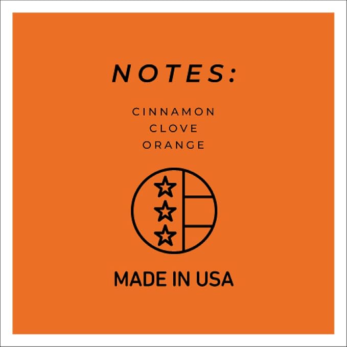 Orange Cinnamon Clove Baby Scented Glass Jar Candle (6oz) with Lid & True to Life Fragrance Made in USA, alternate product