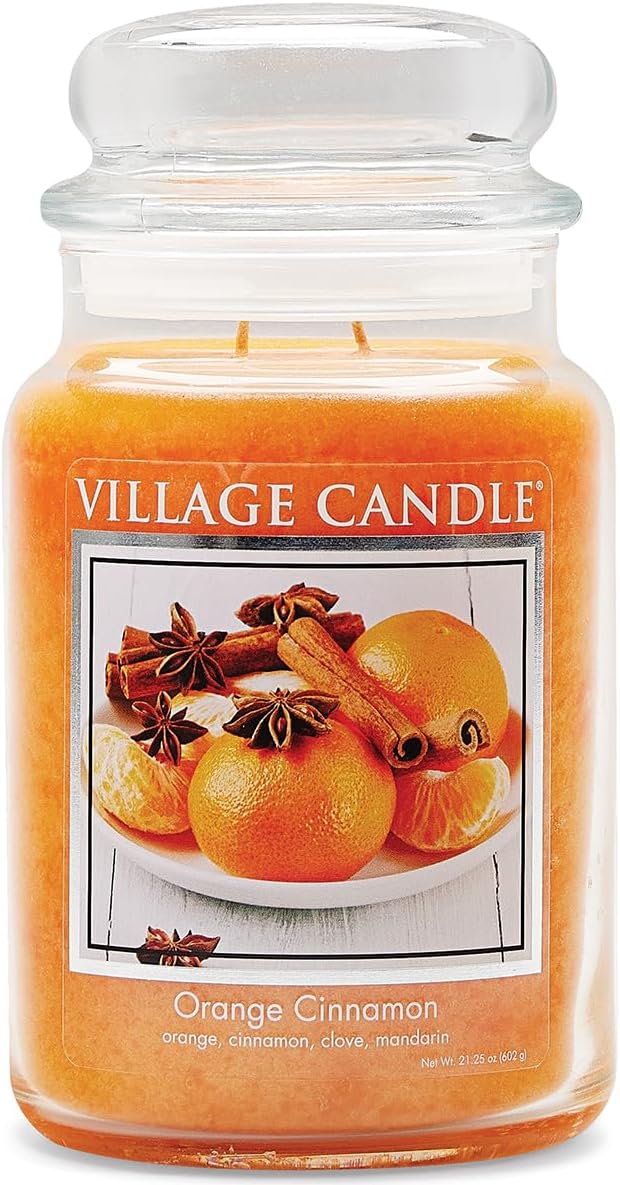 Orange Cinnamon Large Glass Apothecary Jar Scented Candle, 21.25 oz, 21 Ounce, product image