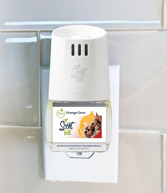 Orange Clove Plug in Air Freshener, 4 Scented Oil Refills, alternate product view 2