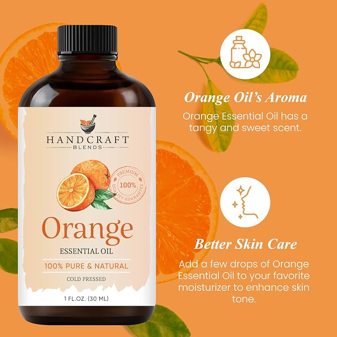 Orange Essential Oil – 1 Fl Oz – 100% Pure and Natural – Premium Grade Essential Oil for Diffuser and Aromatherapy, alternate