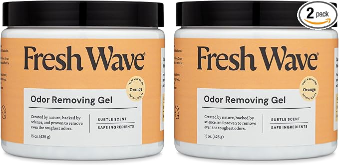 Orange Odor Removing Gel, 15 oz., Pack of 2 | Odor Absorbers for Home | Safer Odor Relief | Natural Plant-Based