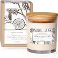 Organic Soy Candles - Lavender Lemon Essential Oil, Luxury Home Spa Gift for Women, Energizing Scent cotton black, product