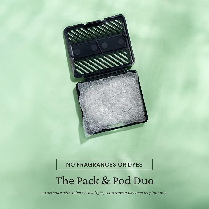 Original Odor Eliminating & Deodorizing Packs - Bag of 6 & Fresh Pod Case - Safer Odor Relief for Small Spaces, alternate