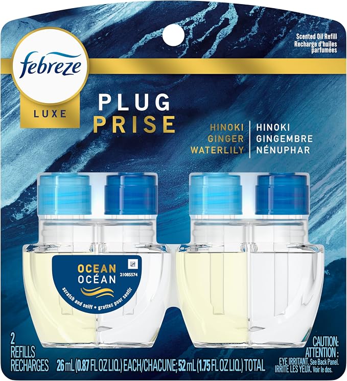 Origins Fade Defy PLUG Air Freshener & Odor Fighter, Ocean, (2).87 fl. oz. Oil Refills 0 Count 6.26 inches, product image