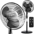 Oscillating 16 Inch Pedestal Stand Up Quiet Operating Room Fan With Remote Control, 3 Speed, with Adjustable Height, Standing