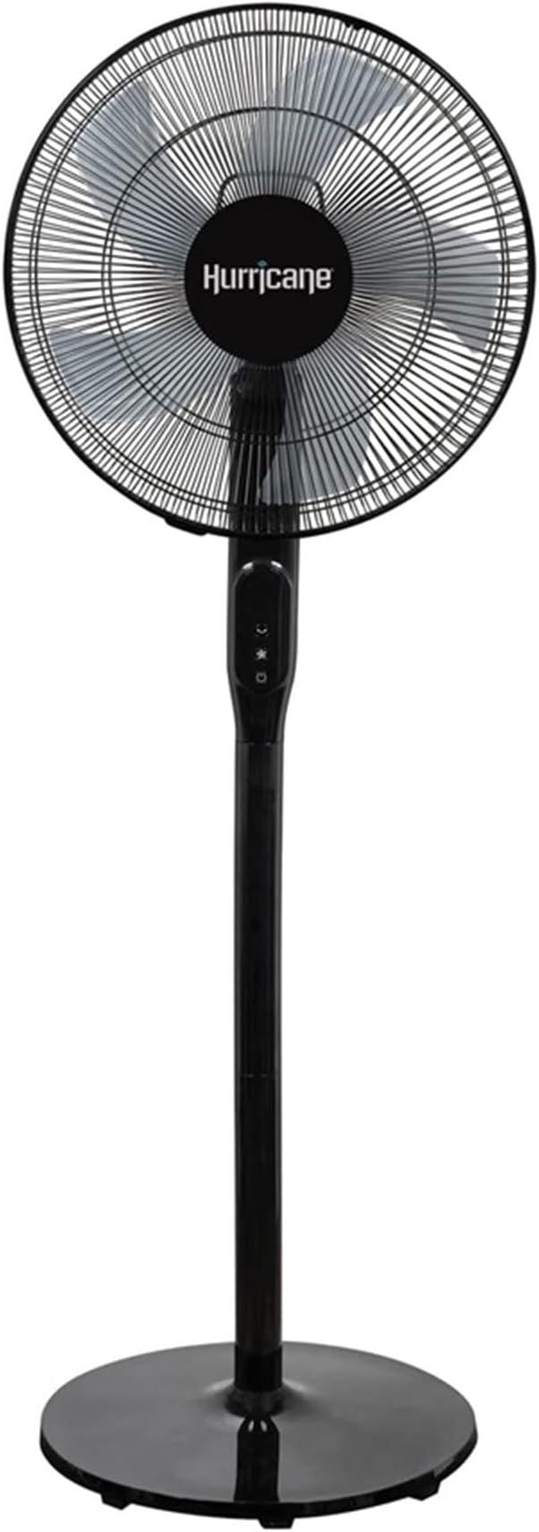 Oscillating Pedestal Stand Fan, 12-Speed Cooling Unit, 16", Black - With Remote Control, Adjustable Tilt & Height, for Home