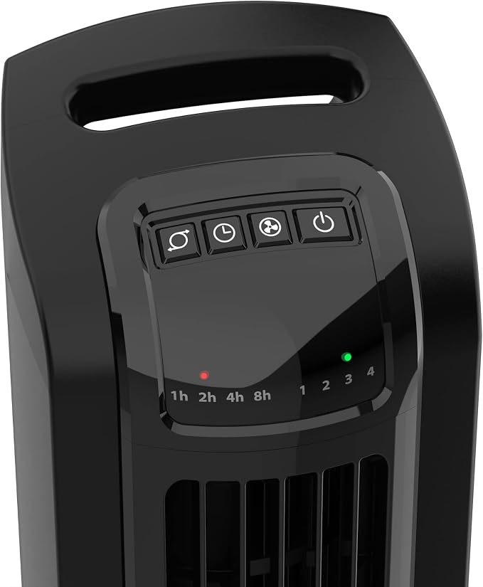 Oscillating Tower Fan, Remote Control, Timer, Dark Mode, 4 Speeds, for Bedroom, Living Room, and Office, 36”, Black, T36511