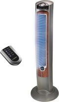 Oscillating Tower Fan with Remote, Quiet Floor Fans for Bedroom, 42", Woodgrain and Grey, T42954, product image
