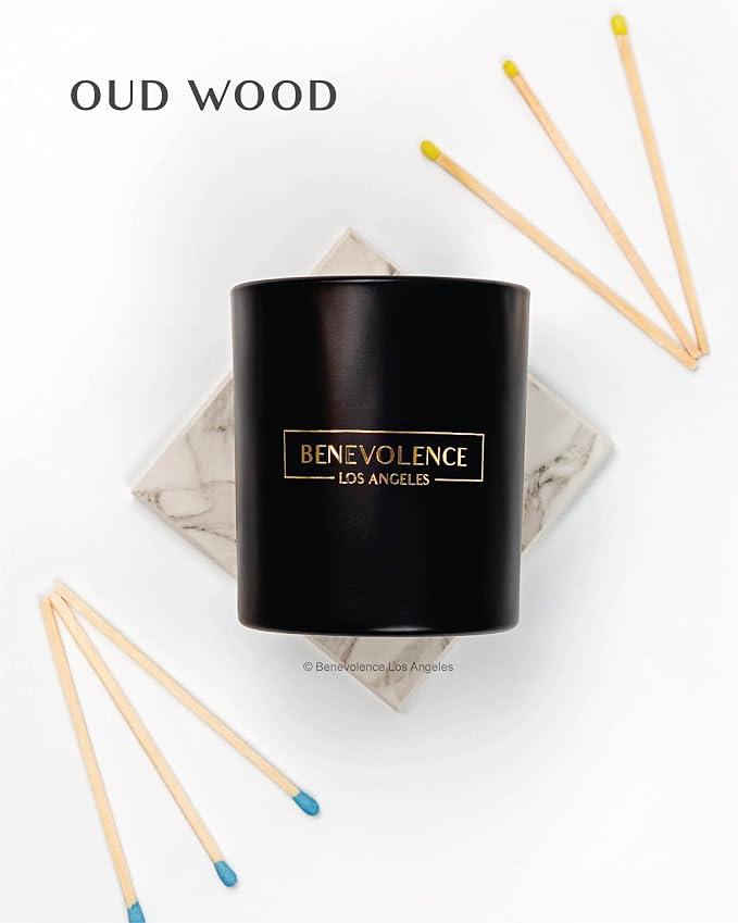 Oud Wood Christmas Scented Candles | Soy Candles, Black Candle for Home | Holiday Candle Gifts for Women and, alternate