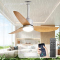 Outdoor Ceiling Fans for Patios: 42" Plug in Ceiling Fans with Lights for Gazebo - Waterproof Hanging Fan with