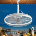 Outdoor Ceiling Fans with Lights, 20'' Gazebo Fan, Plug in Ceiling Fan for Patios, Pergola, Ceiling Fan with Remote Control