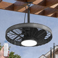 Outdoor Ceiling Fans with Lights, IP65 Waterproof Gazebo Fan with Hanging Hook,6 Speeds, 3CCT, 20 Inch Wet Rated Plug in