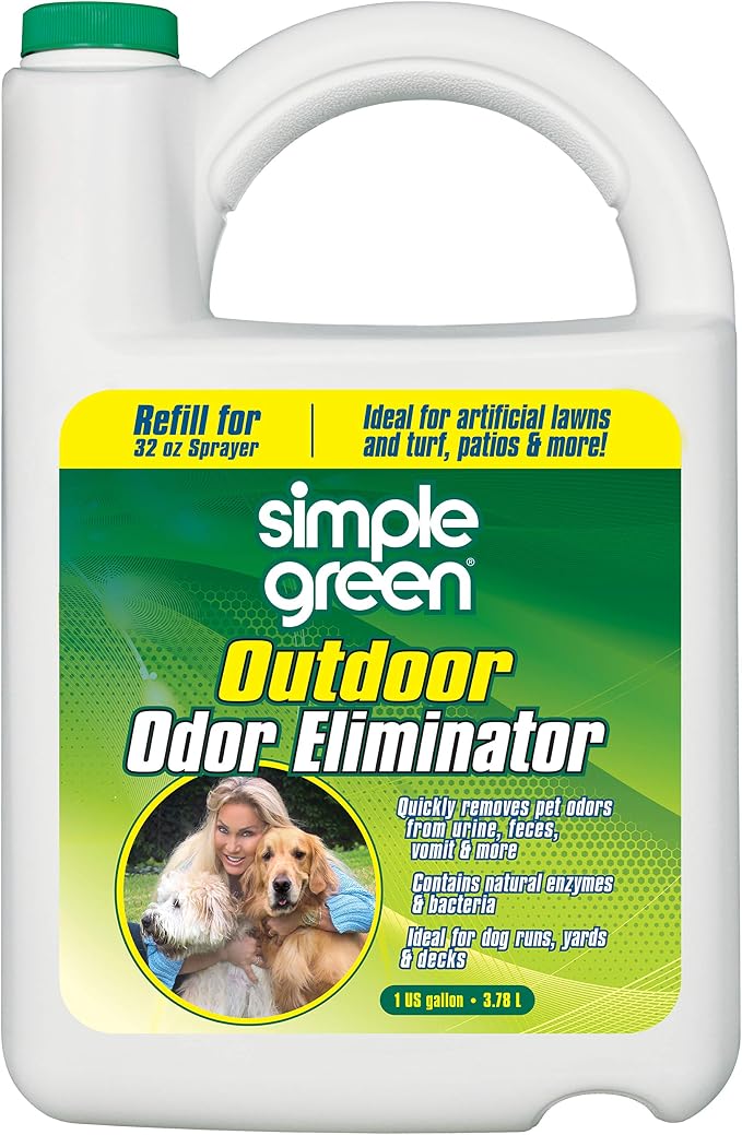 Outdoor Odor Eliminator for Pets, Dogs, 1 gallon Refill - Ideal for Artificial Lawns & Patio, Milky White, product image
