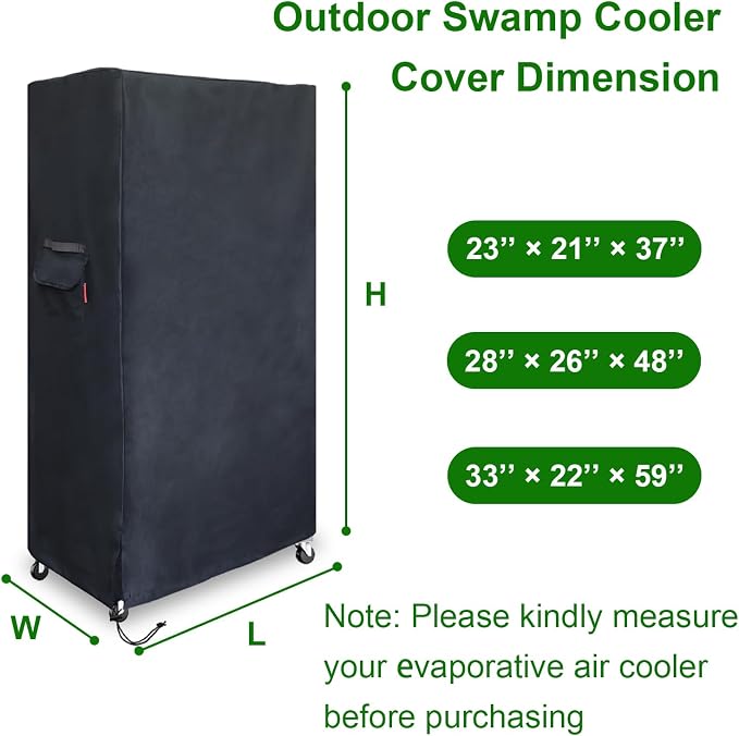 Outdoor Swamp 600D Heavy Duty Cooler Cover, Evaporative Air Cooler&Portable Air Conditioners Cover Fits