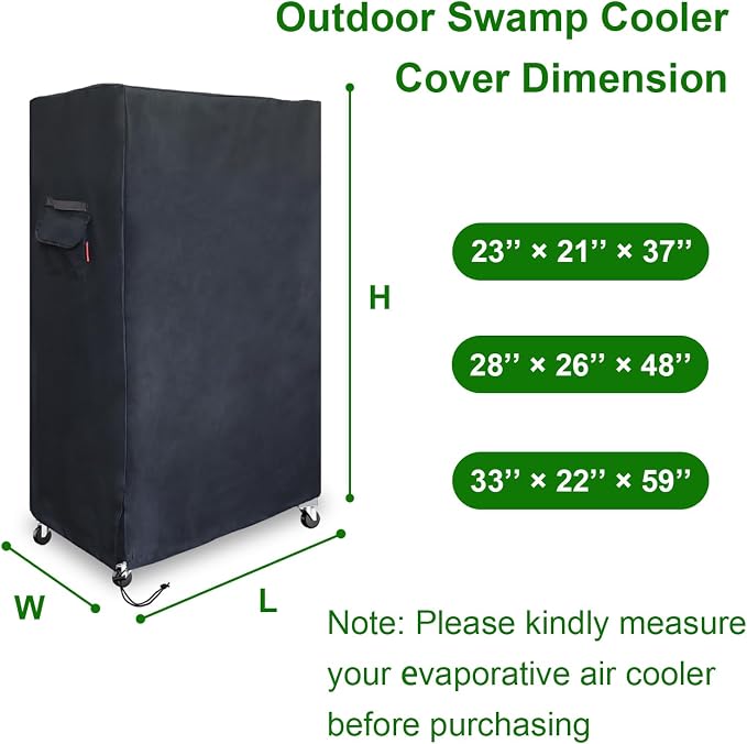 Outdoor Swamp 600D Heavy Duty Cooler Cover, Evaporative Air Cooler Cover Fits 48" Swamp Cooler and 48" Evaporative Air