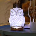 Owl Ceramic Aromatherapy Diffuser 160ml Stone ultrasonic Cool Mist Scent Essential Oil Diffuser Humidifier with Intermittent