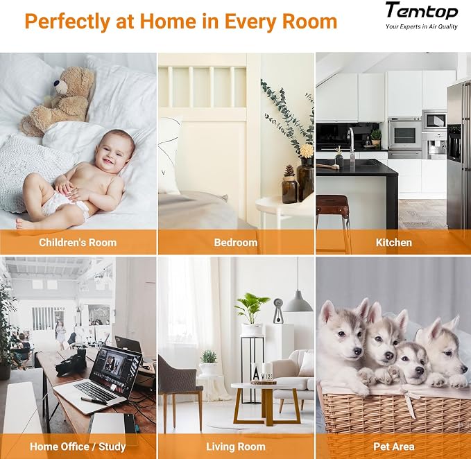 P1 Air Quality Monitor, PM2.5/PM10/Temperature/Humidity Sensor with Bluetooth App, AQI Tracking & Portable Design for Home