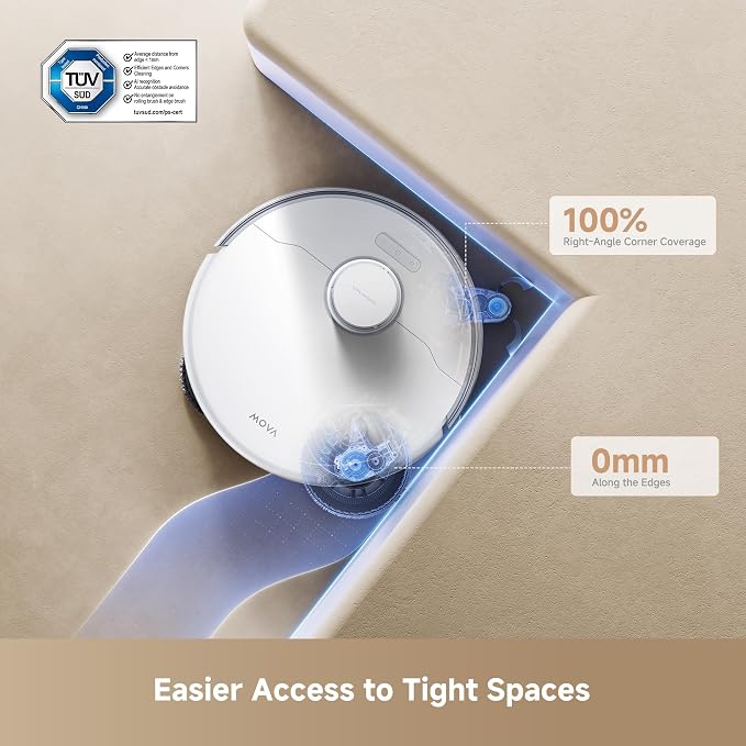 P50 Ultra Robot Vacuum Cleaner with Flexible Mop, 19,000 Pa Suction Power with Anti-Tangle Brush, Corner and Edge Cleaning