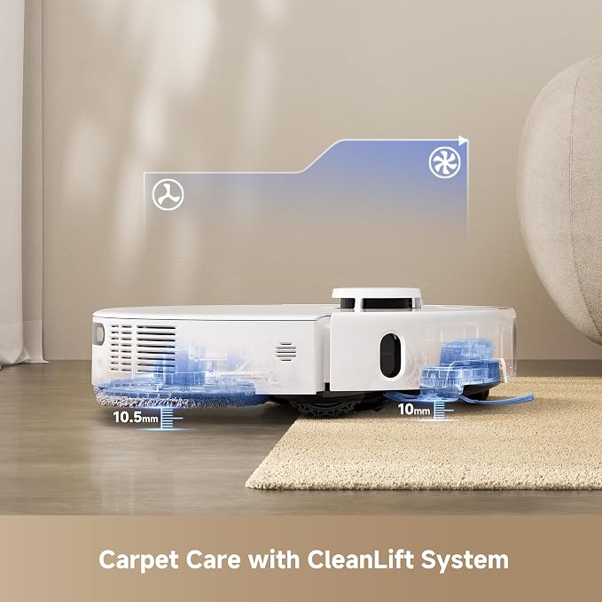 P50 Ultra Robot Vacuum Cleaner with Flexible Mop, 19,000 Pa Suction Power with Anti-Tangle Brush, Corner and Edge Cleaning
