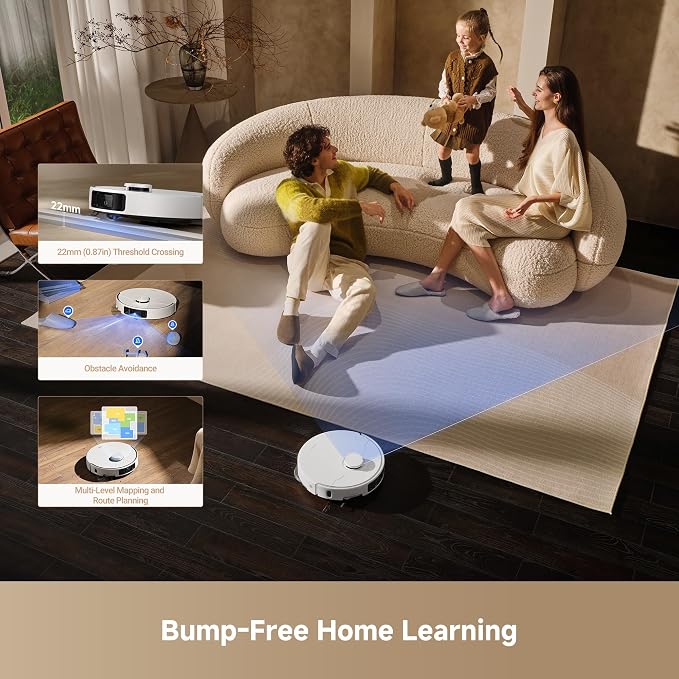 P50 Ultra Robot Vacuum Cleaner with Flexible Mop, 19,000 Pa Suction Power with Anti-Tangle Brush, Corner and Edge Cleaning