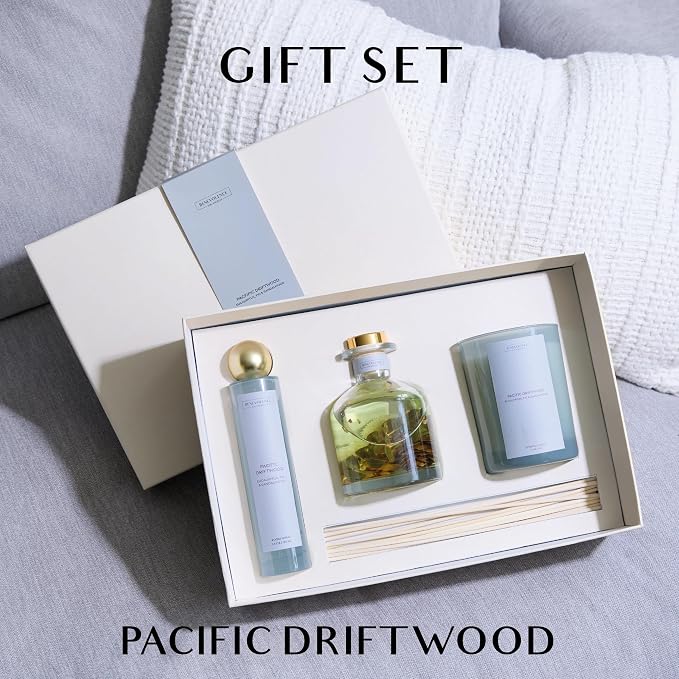 Pacific Driftwood Gift Box | Candle, Room Spray & Reed Diffuser | Eucalyptus, alternate product view 2