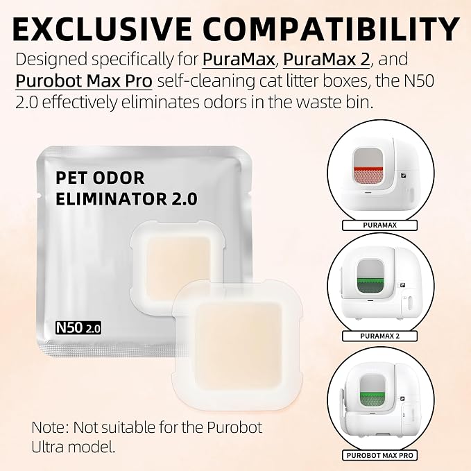 (Pack of 6) Pet Odor Eliminator 2.0 Competible with Pet-kit Cat Litter Box, Cats Odor Removers Fit for PuraMax PuraMax 2
