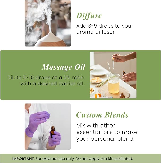Palmarosa Essential Oil – 1 Fl Oz – 100% Pure and Natural – Premium Grade Essential Oil for Diffuser and Aromatherapy