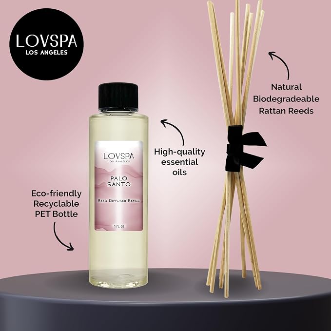 Palo Santo Diffuser Oil - Luxury Essential Oils for Diffuser Refill & Air Freshener Room Spray, alternate product view 2