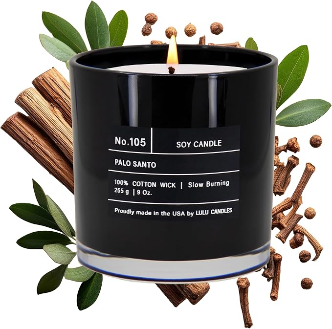 | Palo Santo | Luxury Scented Soy Jar Candle | Hand Poured in The USA | Highly Scented Candles for Home, product image