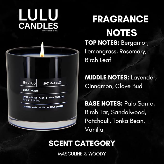 | Palo Santo | Luxury Scented Soy Jar Candle | Hand Poured in The USA | Highly Scented Candles for Home, alternate product