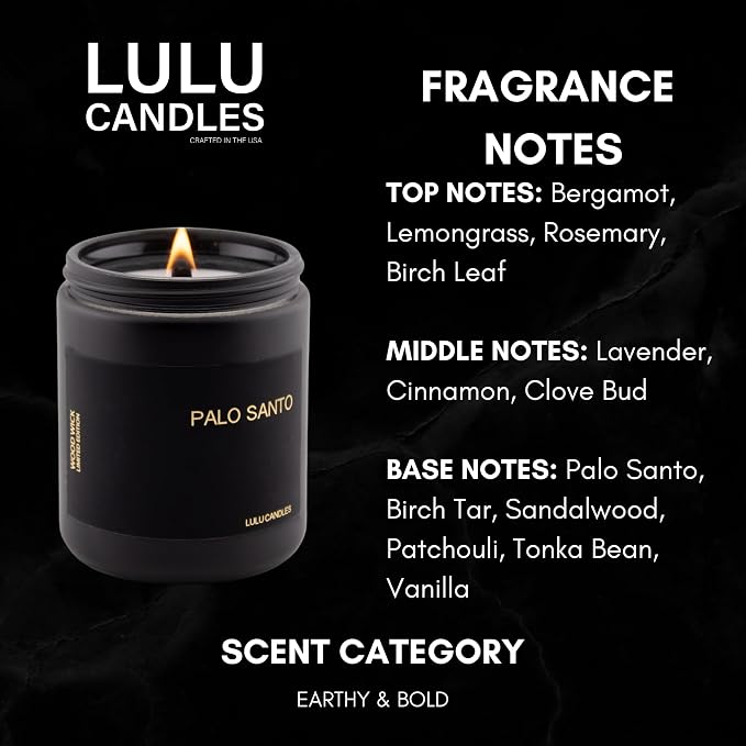 | Palo Santo | Wood Wick | Luxury Scented Soy Jar Candle | Hand Poured in The USA | Highly Scented Long Lasting, alternate