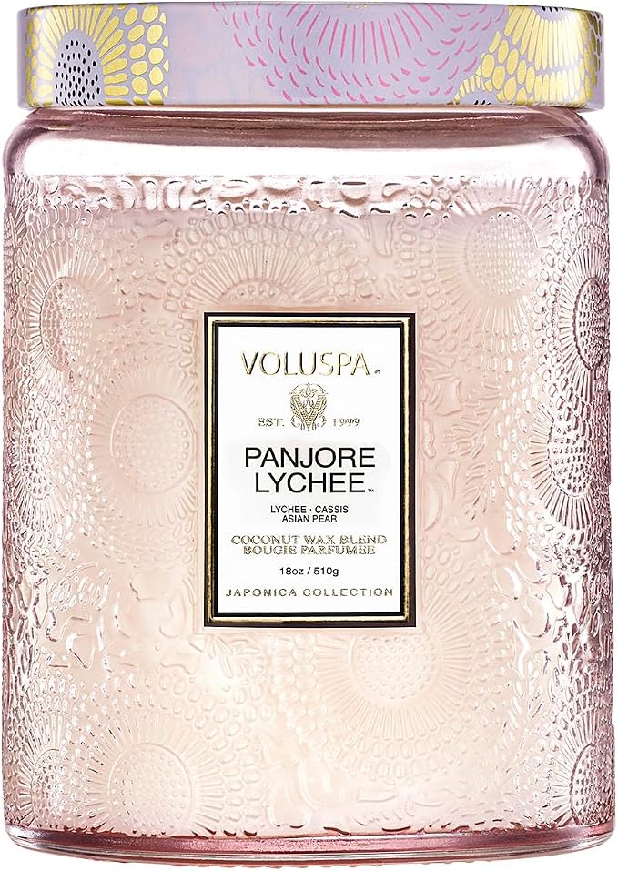 Panjore, Large Candle Jar, 18 oz, 100 Hour Burn Time, Coconut Wax for Clean Burning, Handcrafted in the USA, product