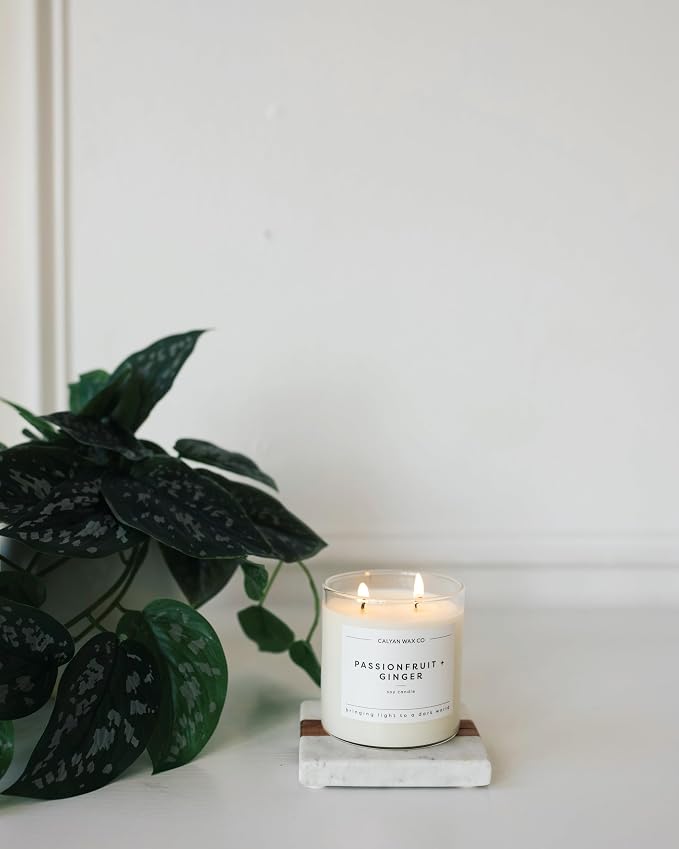 . Passionfruit & Ginger 2 Wick Scented Candle - 37 Hour Burn - Luxury made from natural materials Soy Wax, alternate product