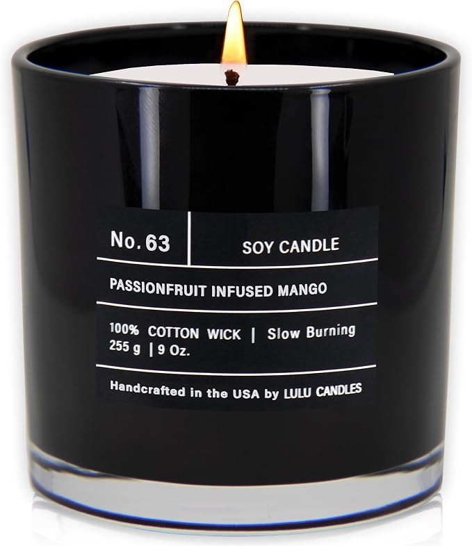 | Passionfruit Infused Mango | Highly Scented Candles in Giftable Box for Home and Office | Vegan Soy Blend Jar, product
