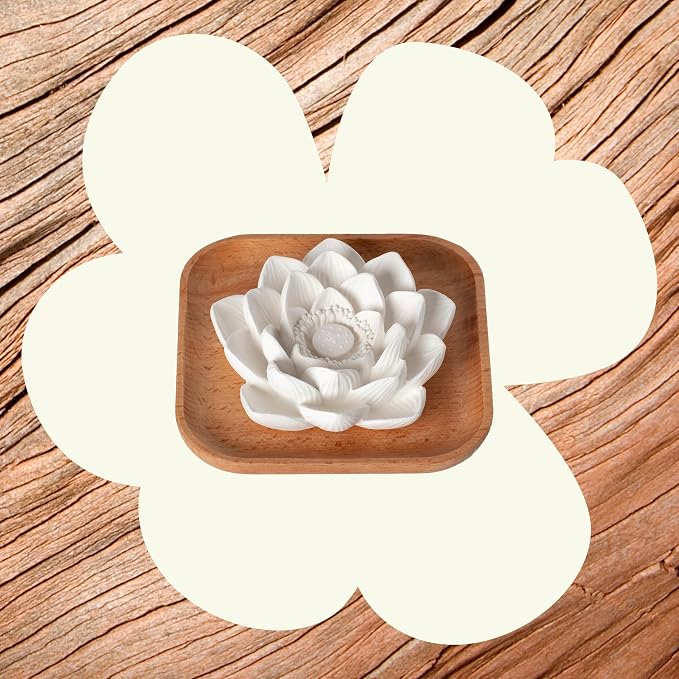 Passive Lotus Flower Aromatherapy Diffuser - A Chic and Natural Home, Office, and Travel Essential Oil Diffuser, alternate
