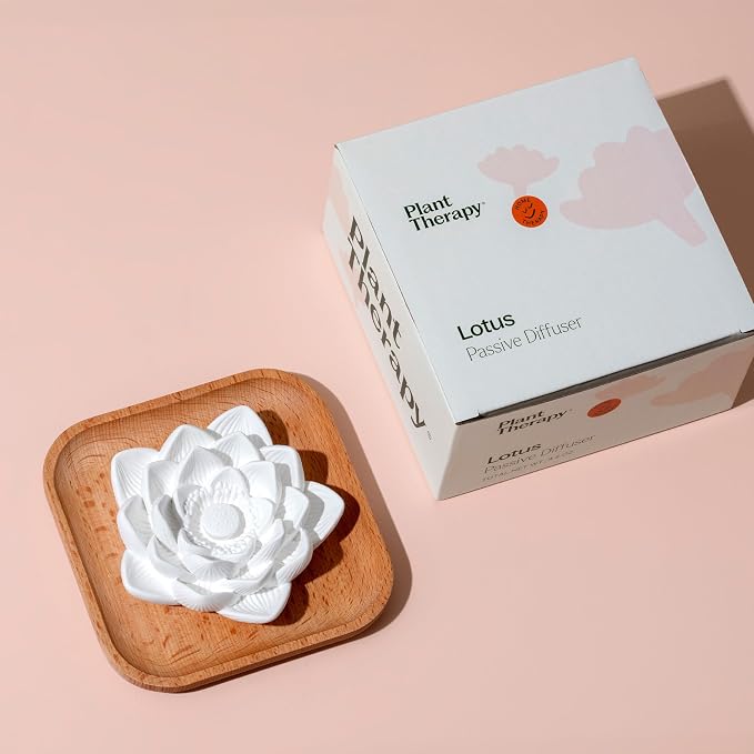 Passive Lotus Flower Aromatherapy Diffuser - A Chic and Natural Home, Office, and Travel Essential Oil Diffuser, alternate