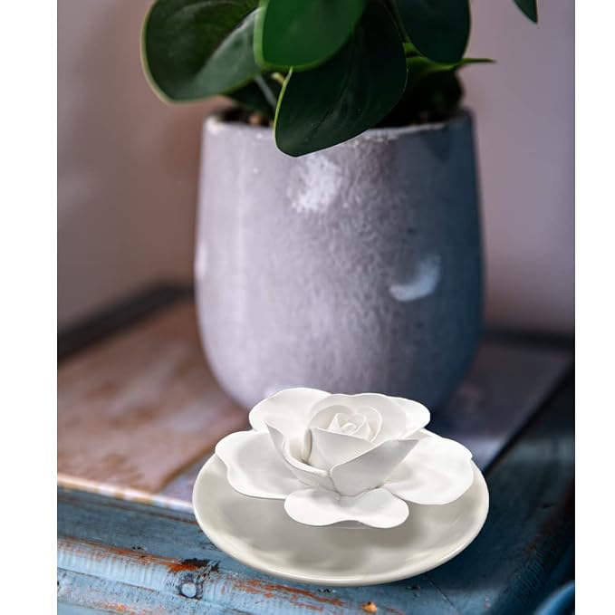 Passive Oil Diffuser for Essential Oil-Non-Electric Porcelain Aromatherapy Diffusers for Small Mini Room, Desk Decorative
