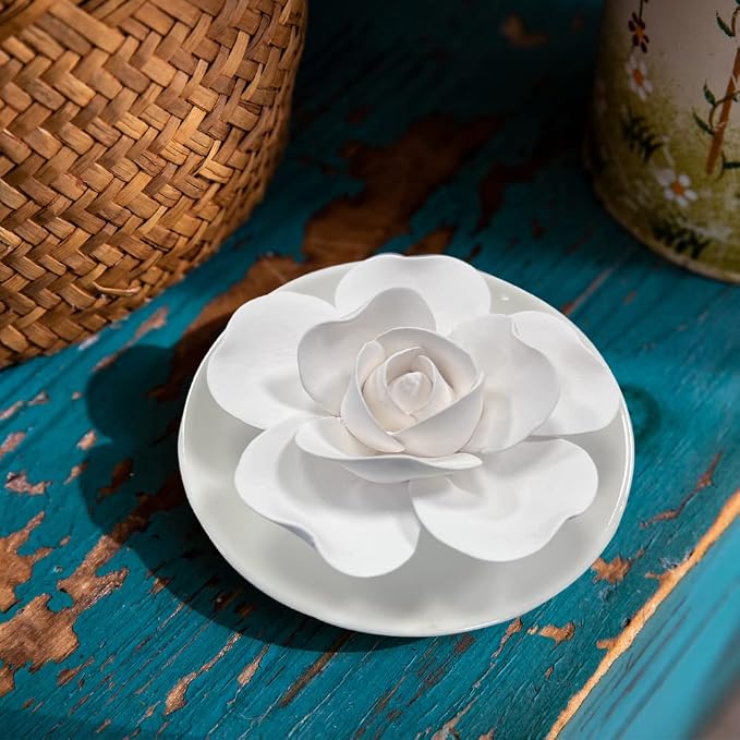 Passive Oil Diffuser for Essential Oil-Non-Electric Porcelain Aromatherapy Diffusers for Small Mini Room, Desk Decorative