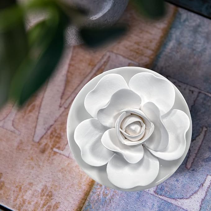 Passive Oil Diffuser for Essential Oil-Non-Electric Porcelain Aromatherapy Diffusers for Small Mini Room, Desk Decorative