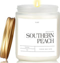 Peach Scented Candles for Home, 9oz Natural Soy Wax Aromatherapy Organic Peach Candle for Stress Relief, product image