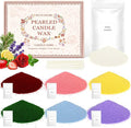 Pearled Candle Sand Wax with 20 Wicks, 7 Scented Candle Beads, Candle Refill Kit, Home Fragrance Decoration for Candle Making