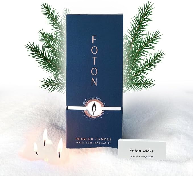 ®PearledCandle Pearled Candle 18 Oz - Festive Fir Christmas Tree Scented made from natural materials Long Lasting Powder