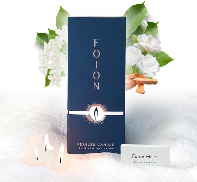®PearledCandle Pearled Candle 18 Oz - Misty Monte Sandalwood Jasmine Scented made from natural materials Luxury Long, product