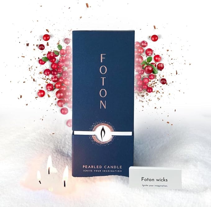 ®PearledCandle Pearled Candle 18 Oz - Mulled Magic Fall Scent made from natural materials Luxury Long Lasting Powder Wax