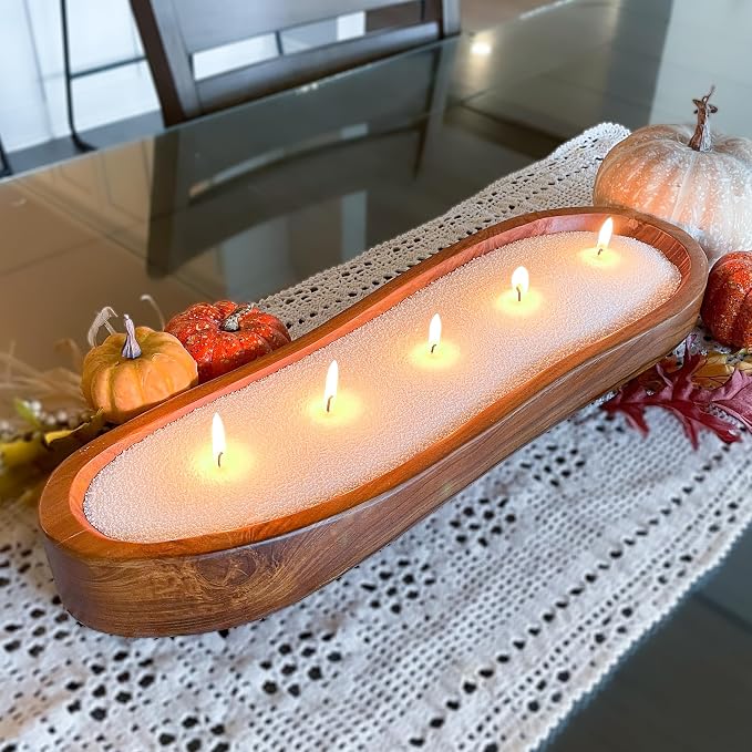 ®PearledCandle Pearled Candle 18 Oz - Mulled Magic Fall Scent made from natural materials Luxury Long Lasting Powder Wax