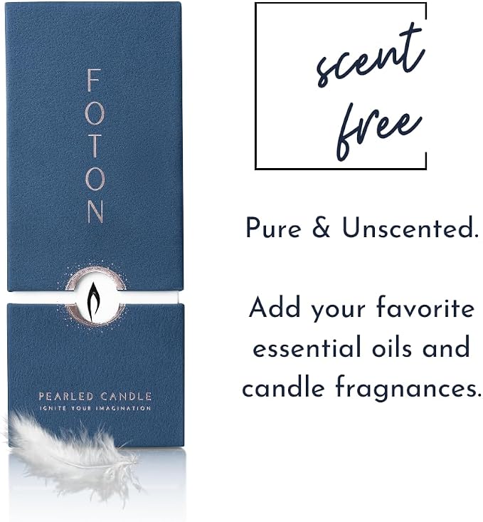 ®PearledCandle Pearled Candle 18 Oz - Unscented made from natural materials Luxury Long Lasting Powder Candles, alternate