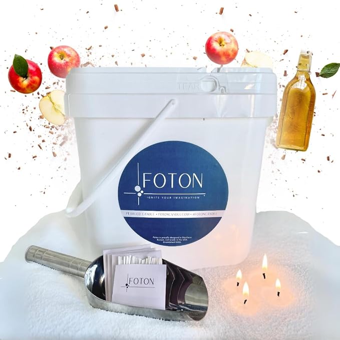 ®PearledCandle Pearled Candle 9lb - Bulk Snowy Cider Scented made from natural materials Luxury Long Lasting Powder Wax