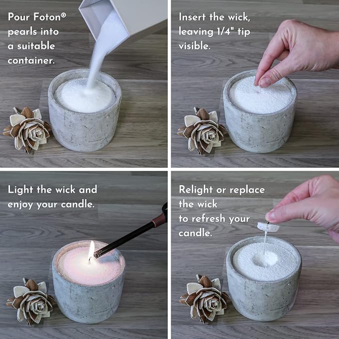 ®PearledCandle Pearled Candle 9lb - Bulk Snowy Cider Scented made from natural materials Luxury Long Lasting Powder Wax