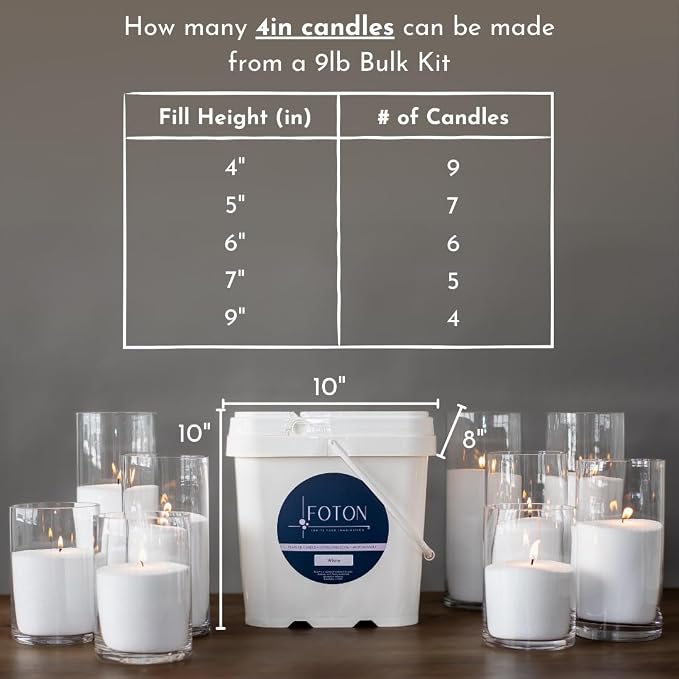®PearledCandle Pearled Candle 9lb - Bulk Snowy Cider Scented made from natural materials Luxury Long Lasting Powder Wax