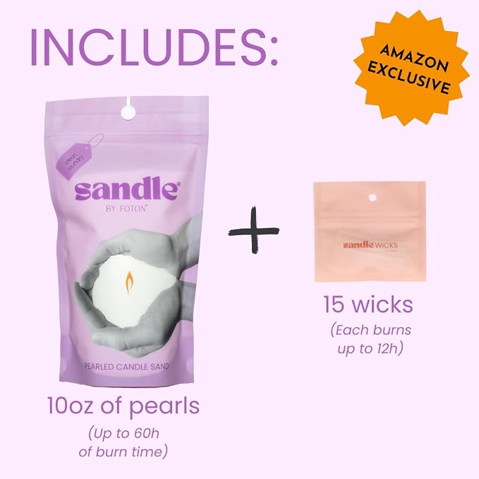 ®PearledCandle Sandle Pearled Candle 10 Oz – Clean Laundry, made from natural materials Luxury Long Lasting Sand Candles